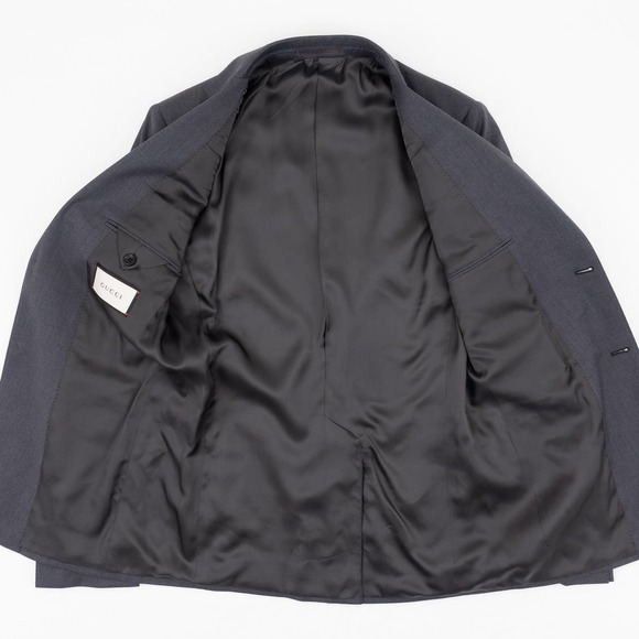 NWOT GUCCI Slim Fit Wool Suit Men's 46 Gray - Picture 2 of 15